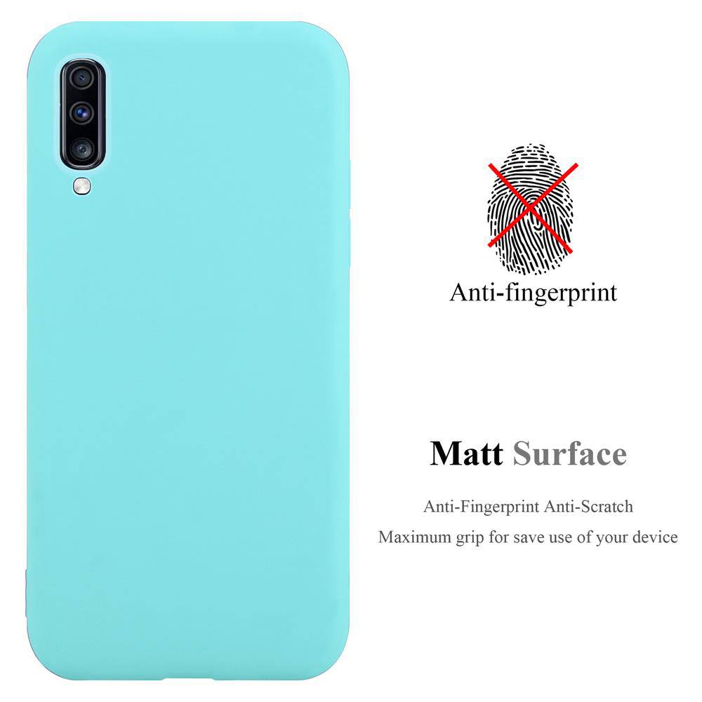 Cadorabo Hülle für Samsung Galaxy A70 / A70s Schutzhülle in Blau Handyhülle TPU Silikon Etui Case Cover