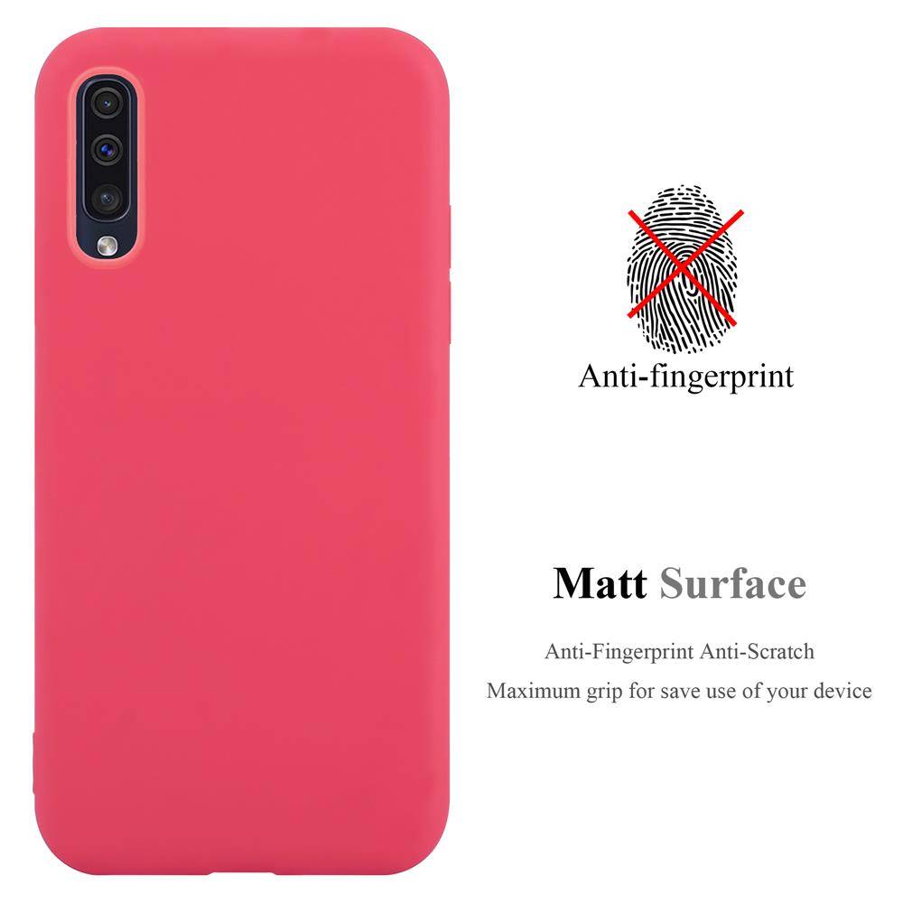 Cadorabo Hülle für Samsung Galaxy A50 4G / A50s / A30s Schutzhülle in Rot Handyhülle TPU Silikon Etui Case Cover