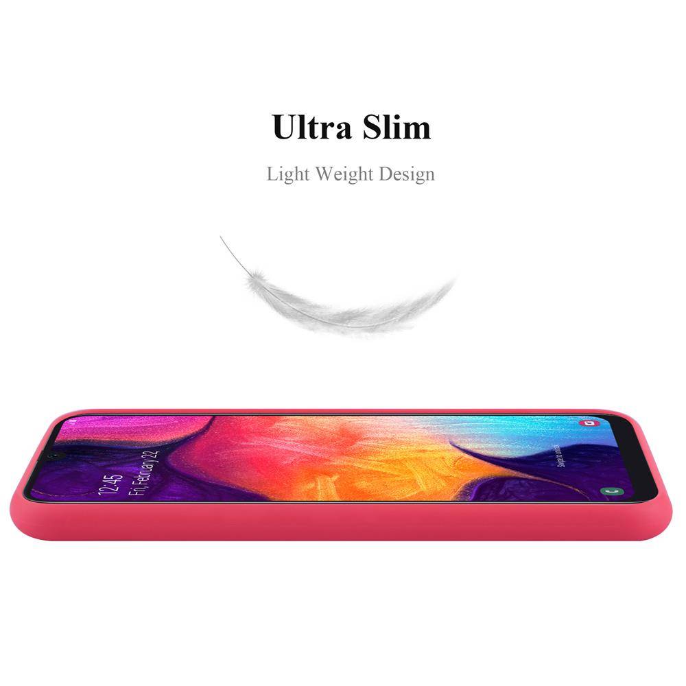 Cadorabo Hülle für Samsung Galaxy A50 4G / A50s / A30s Schutzhülle in Rot Handyhülle TPU Silikon Etui Case Cover
