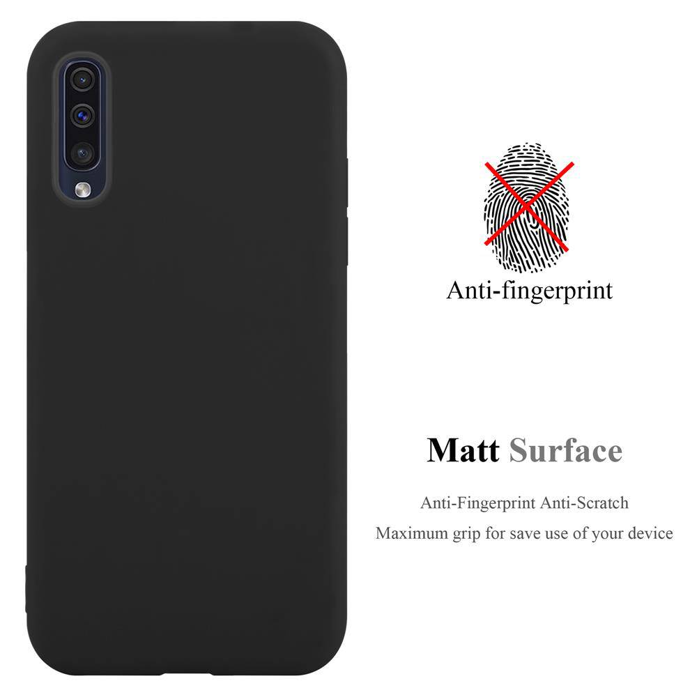 Cadorabo Hülle für Samsung Galaxy A50 4G / A50s / A30s Schutzhülle in Schwarz Handyhülle TPU Silikon Etui Case Cover