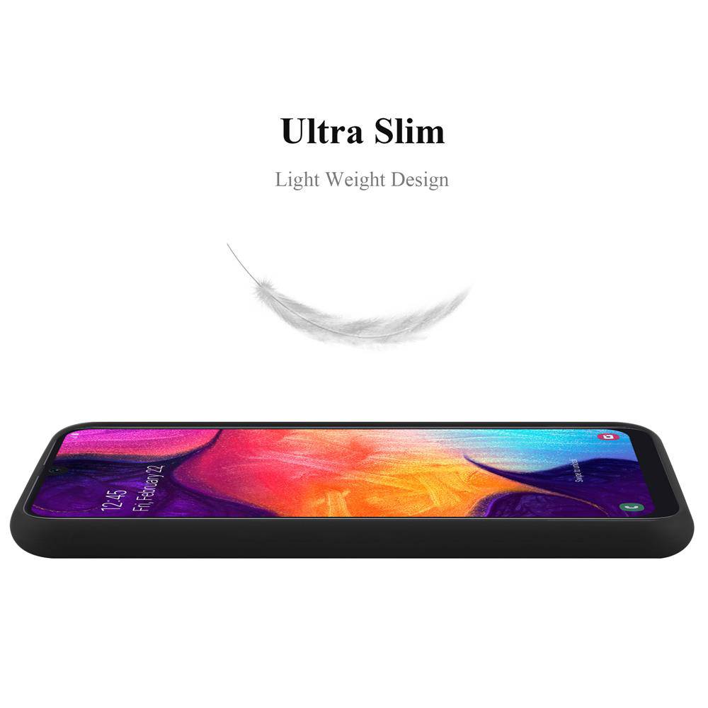 Cadorabo Hülle für Samsung Galaxy A50 4G / A50s / A30s Schutzhülle in Schwarz Handyhülle TPU Silikon Etui Case Cover