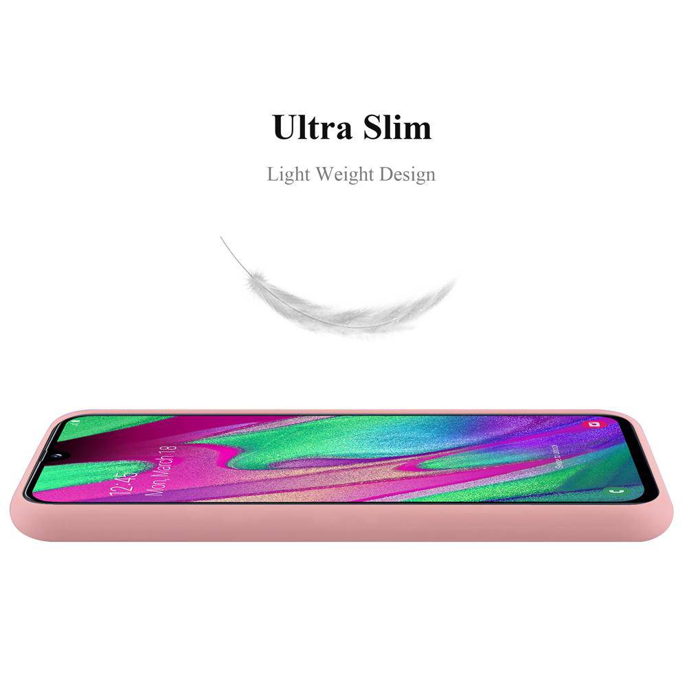 Cadorabo Hülle für Samsung Galaxy A40 Schutzhülle in Rosa Handyhülle TPU Silikon Etui Case Cover