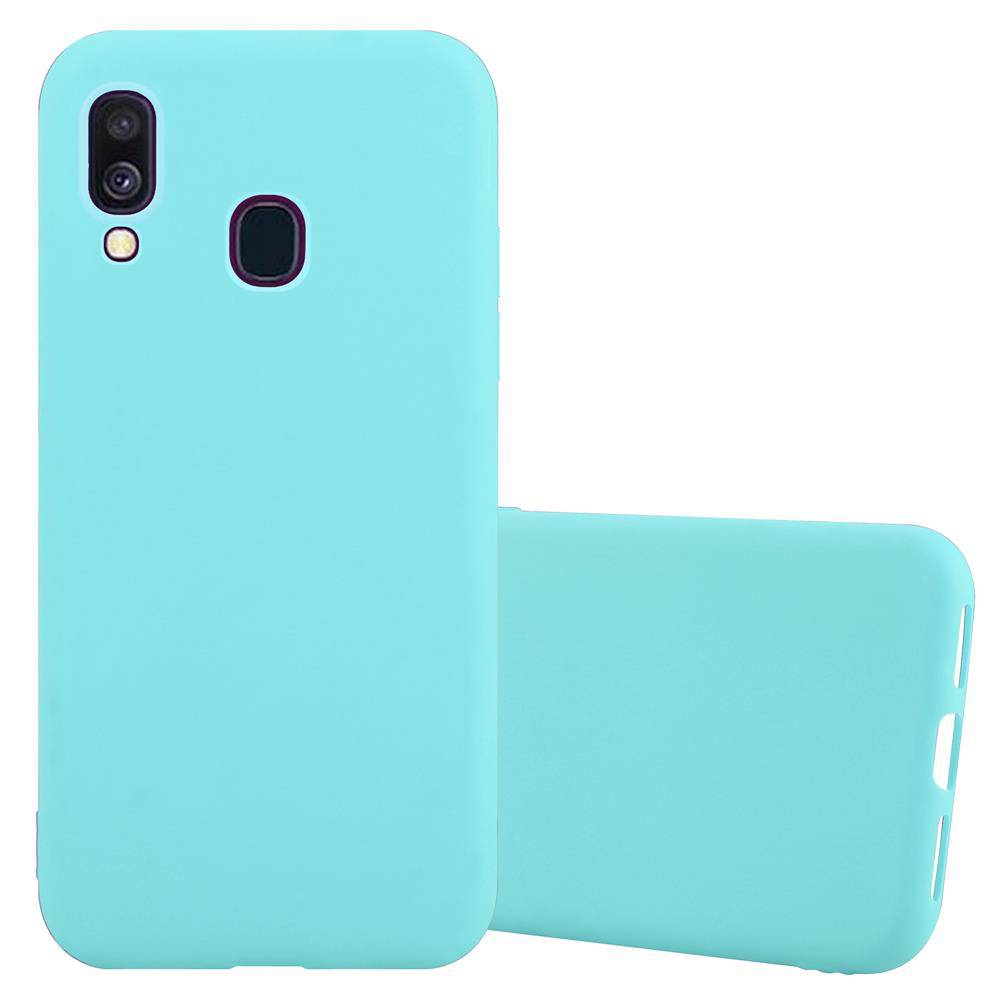 Cadorabo Hülle für Samsung Galaxy A40 Schutzhülle in Blau Handyhülle TPU Silikon Etui Case Cover