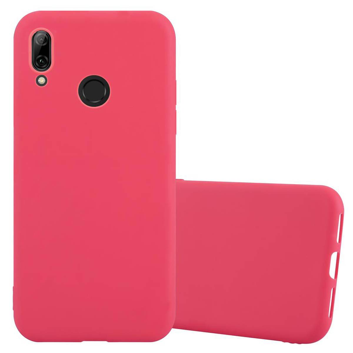 Cadorabo Hülle für Honor 10 LITE / Huawei P SMART 2019 Schutzhülle in Rot Handyhülle TPU Silikon Etui Case Cover