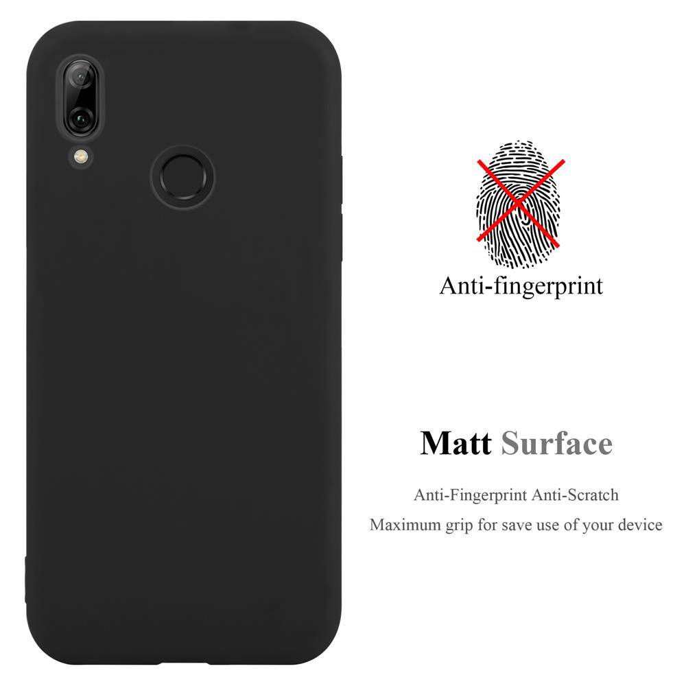 Cadorabo Hülle für Honor 10 LITE / Huawei P SMART 2019 Schutzhülle in Schwarz Handyhülle TPU Silikon Etui Case Cover