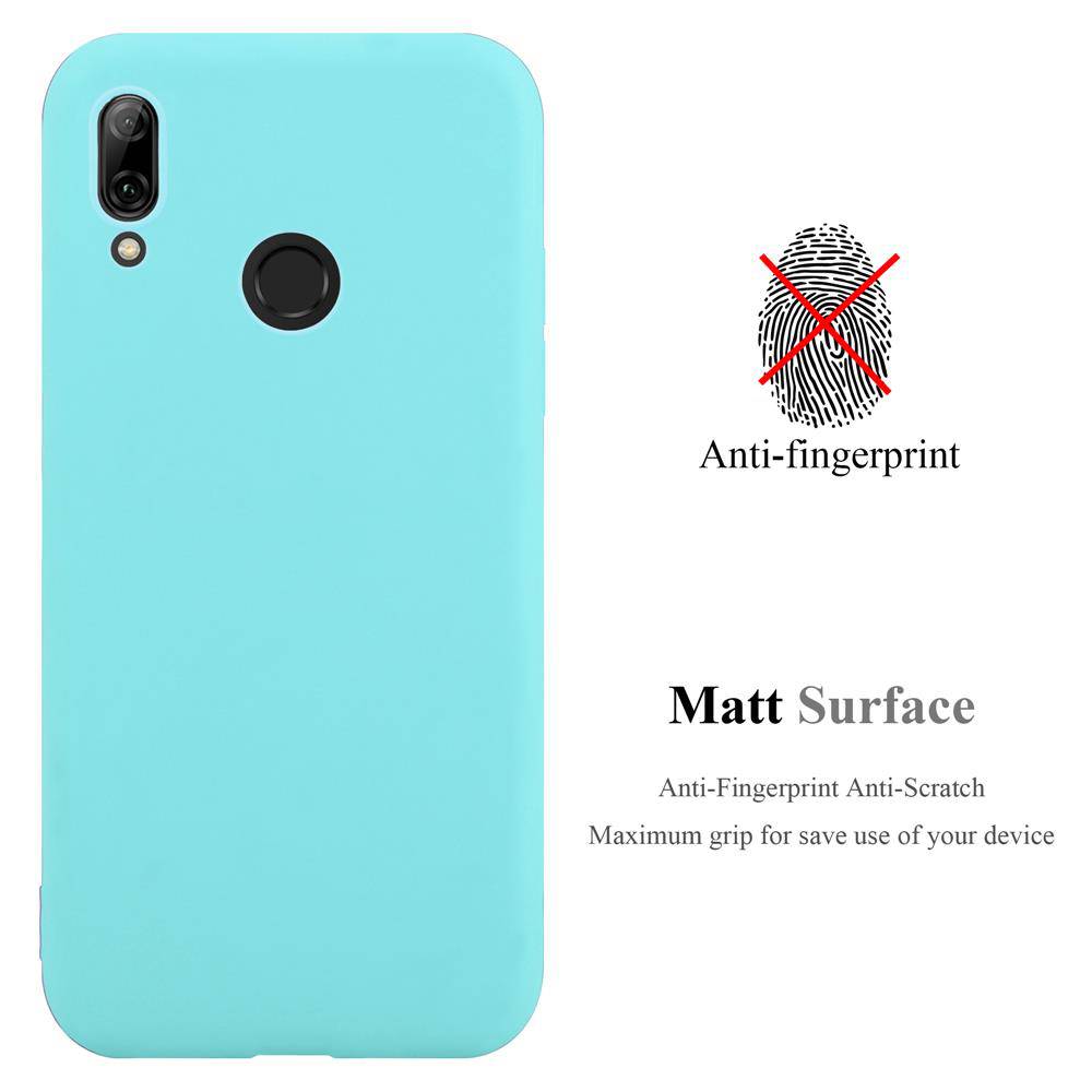 Cadorabo Hülle für Honor 10 LITE / Huawei P SMART 2019 Schutzhülle in Blau Handyhülle TPU Silikon Etui Case Cover
