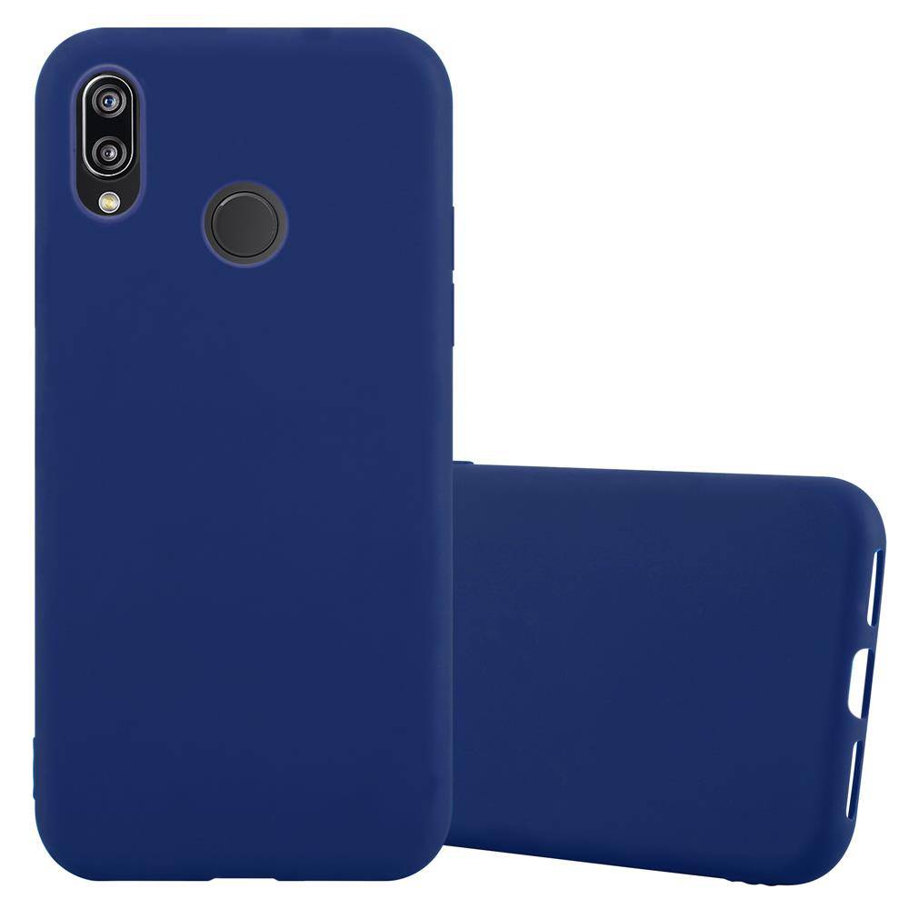 Cadorabo Hülle für Huawei P20 LITE 2018 / NOVA 3E Schutzhülle in Blau Handyhülle TPU Silikon Etui Case Cover