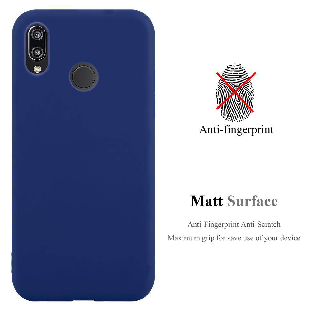 Cadorabo Hülle für Huawei P20 LITE 2018 / NOVA 3E Schutzhülle in Blau Handyhülle TPU Silikon Etui Case Cover