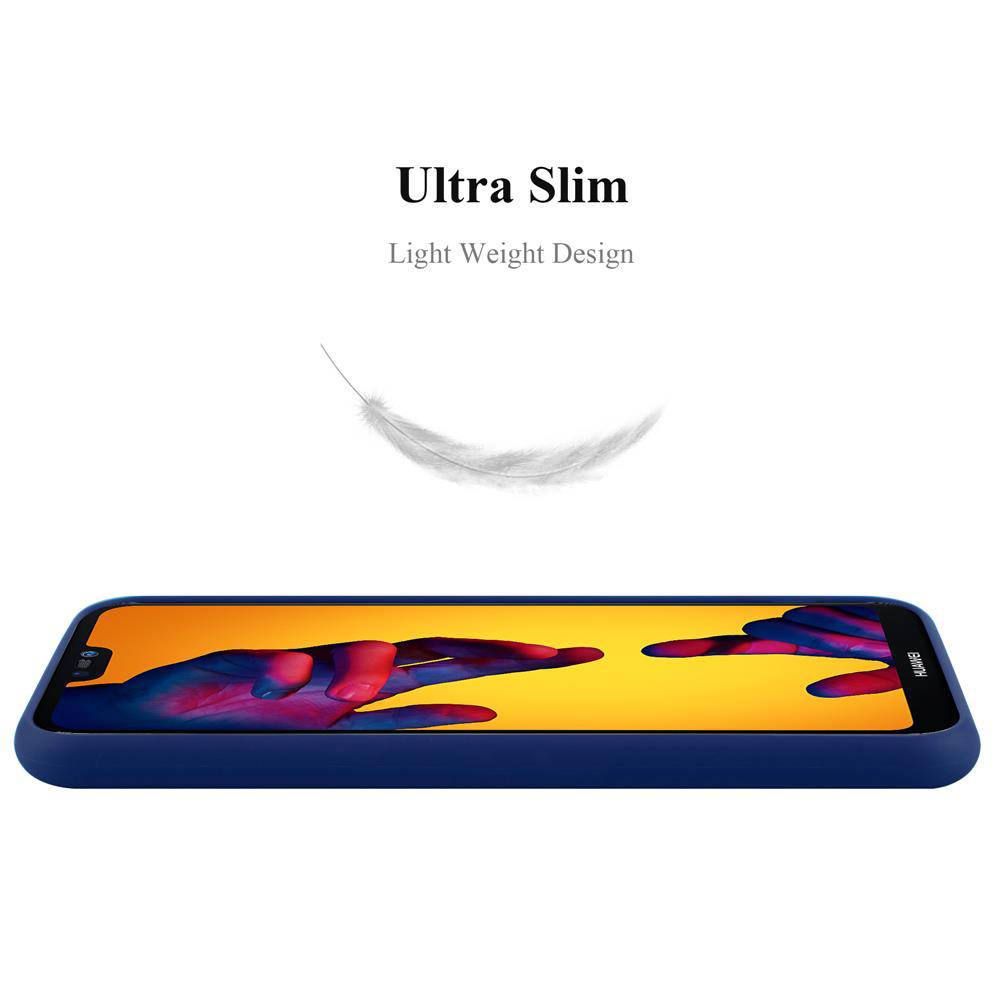 Cadorabo Hülle für Huawei P20 LITE 2018 / NOVA 3E Schutzhülle in Blau Handyhülle TPU Silikon Etui Case Cover