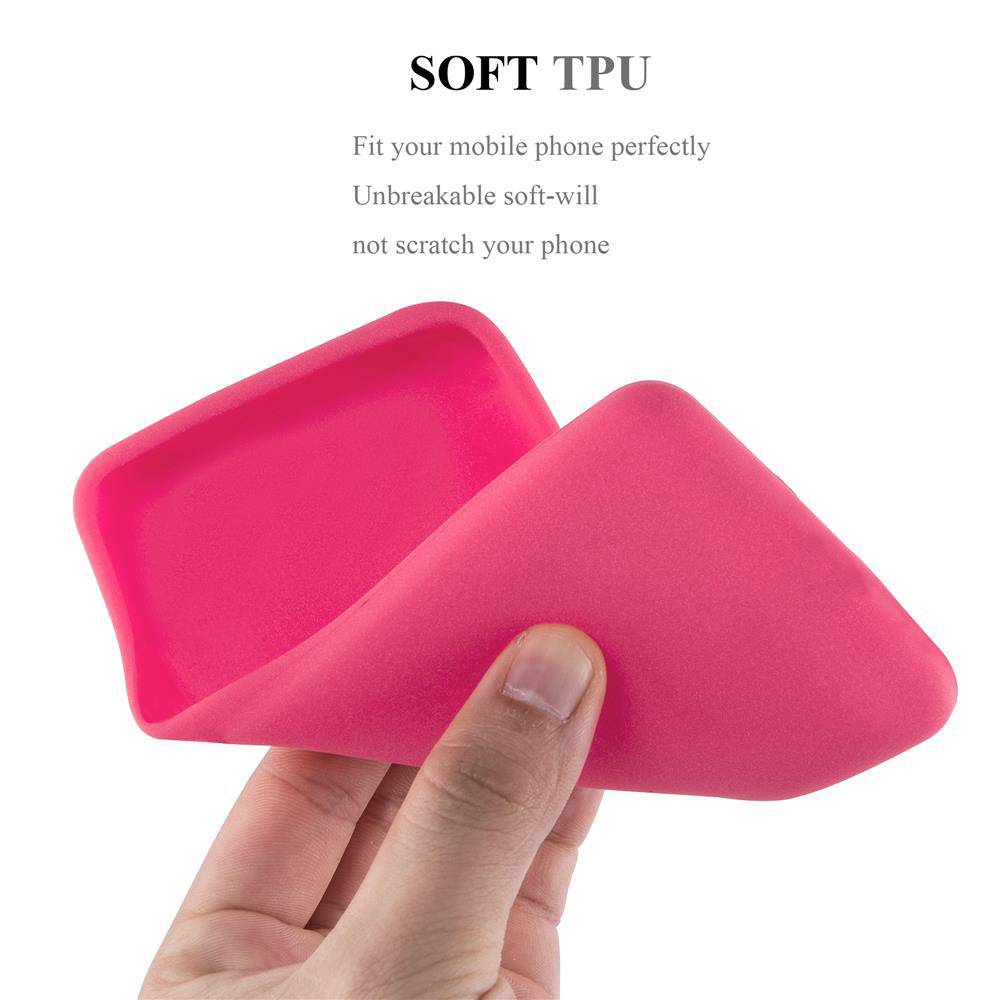 Cadorabo Hülle für Huawei P30 Schutzhülle in Rot Handyhülle TPU Silikon Etui Case Cover