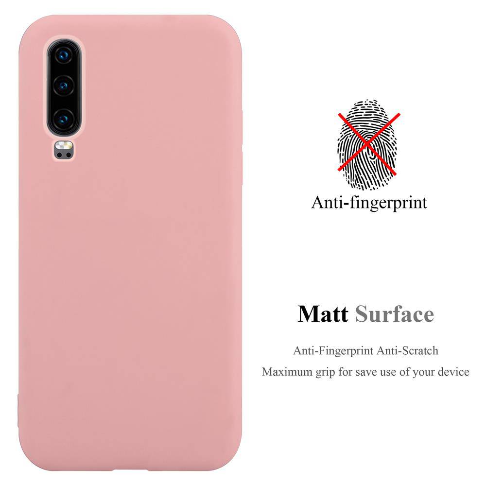 Cadorabo Hülle für Huawei P30 Schutzhülle in Rosa Handyhülle TPU Silikon Etui Case Cover