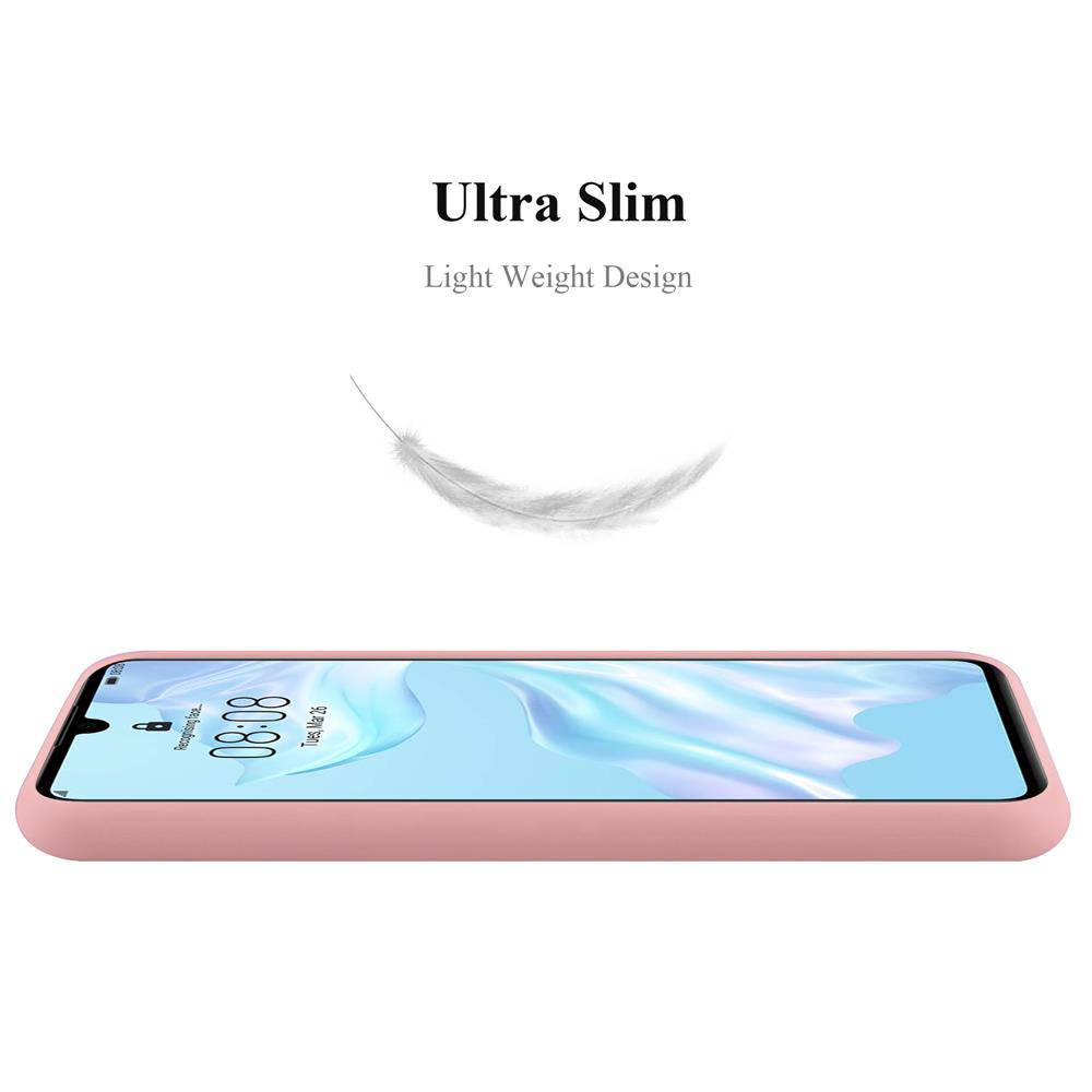 Cadorabo Hülle für Huawei P30 Schutzhülle in Rosa Handyhülle TPU Silikon Etui Case Cover