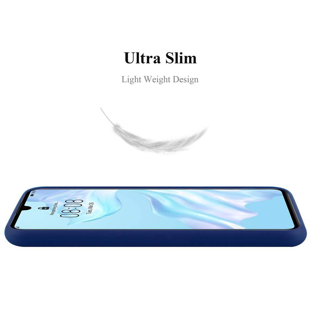 Cadorabo Hülle für Huawei P30 Schutzhülle in Blau Handyhülle TPU Silikon Etui Case Cover