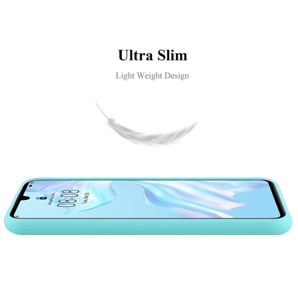Cadorabo Hülle für Huawei P30 Schutzhülle in Blau Handyhülle TPU Silikon Etui Case Cover