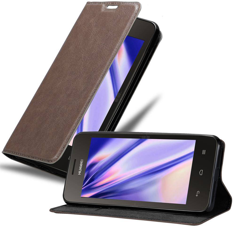 Cadorabo Hülle für Huawei Y3 / Y3C / Y330 / Y331 / Y360 Schutz Hülle in Braun Handyhülle Etui Case Cover