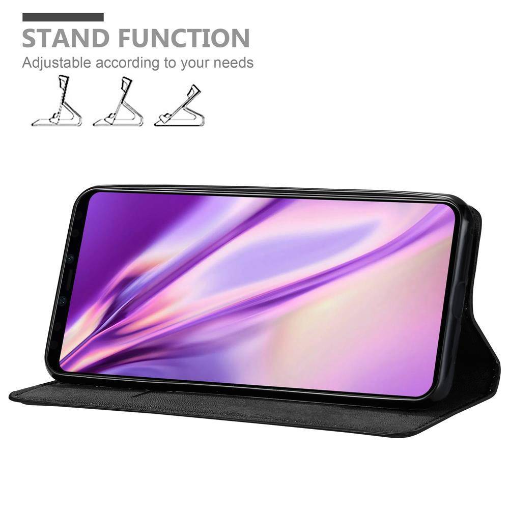 Cadorabo Hülle für Google PIXEL 4 Schutz Hülle in Schwarz Handyhülle Etui Case Cover Magnetverschluss