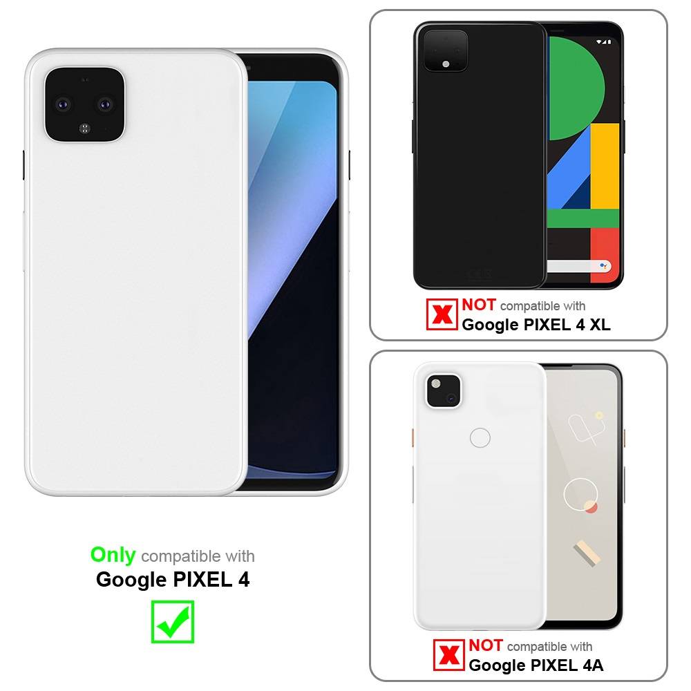 Cadorabo Hülle für Google PIXEL 4 Schutz Hülle in Schwarz Handyhülle Etui Case Cover Magnetverschluss