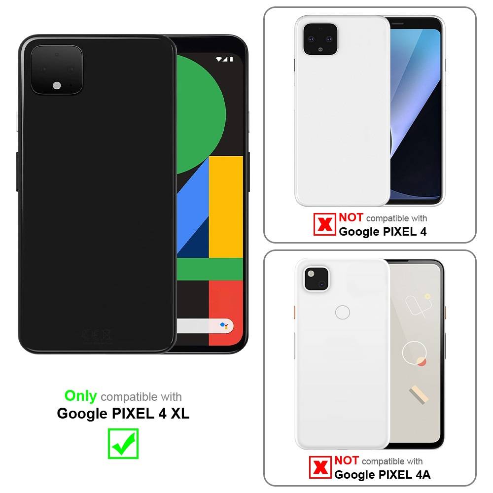 Cadorabo Hülle für Google PIXEL 4 XL Schutz Hülle in Rot Handyhülle Etui Case Cover Magnetverschluss