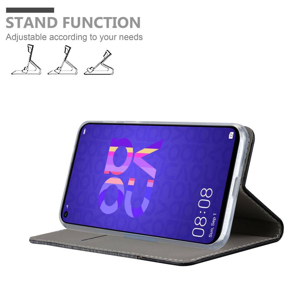 Cadorabo Hülle für Huawei NOVA 5 / 5 PRO Schutzhülle in Grau Handy Hülle Etui Book Case Cover