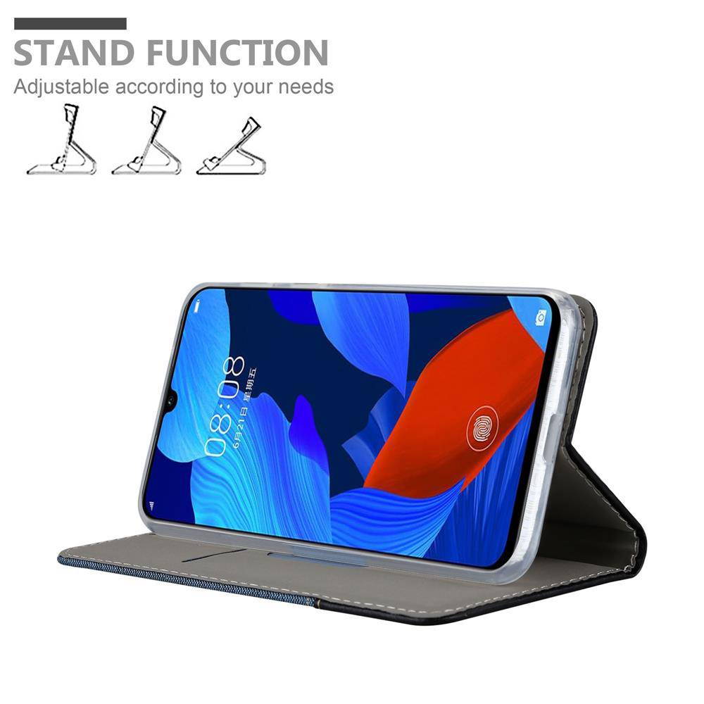 Cadorabo Hülle für Huawei NOVA 5 / 5 PRO Schutzhülle in Blau Handy Hülle Etui Book Case Cover