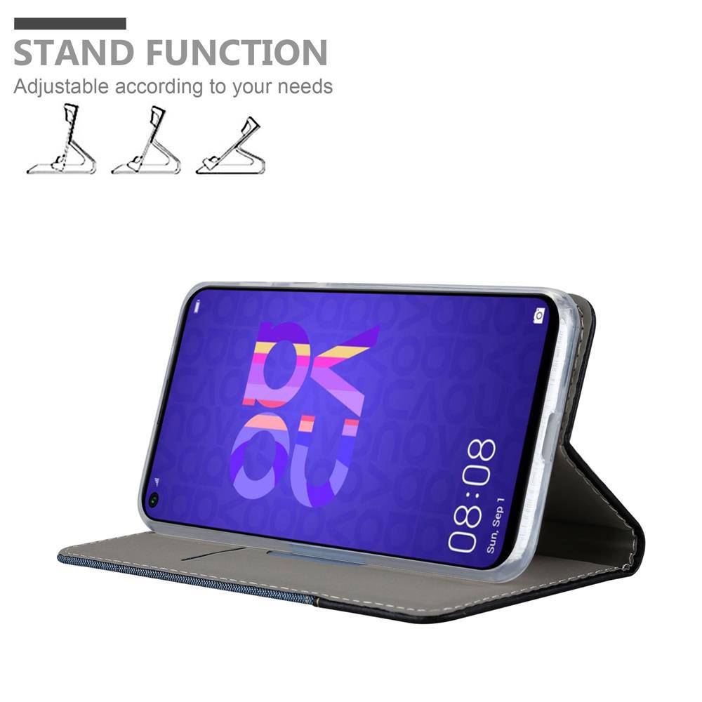 Cadorabo Hülle für Huawei NOVA 5 / 5 PRO Schutzhülle in Blau Handy Hülle Etui Book Case Cover