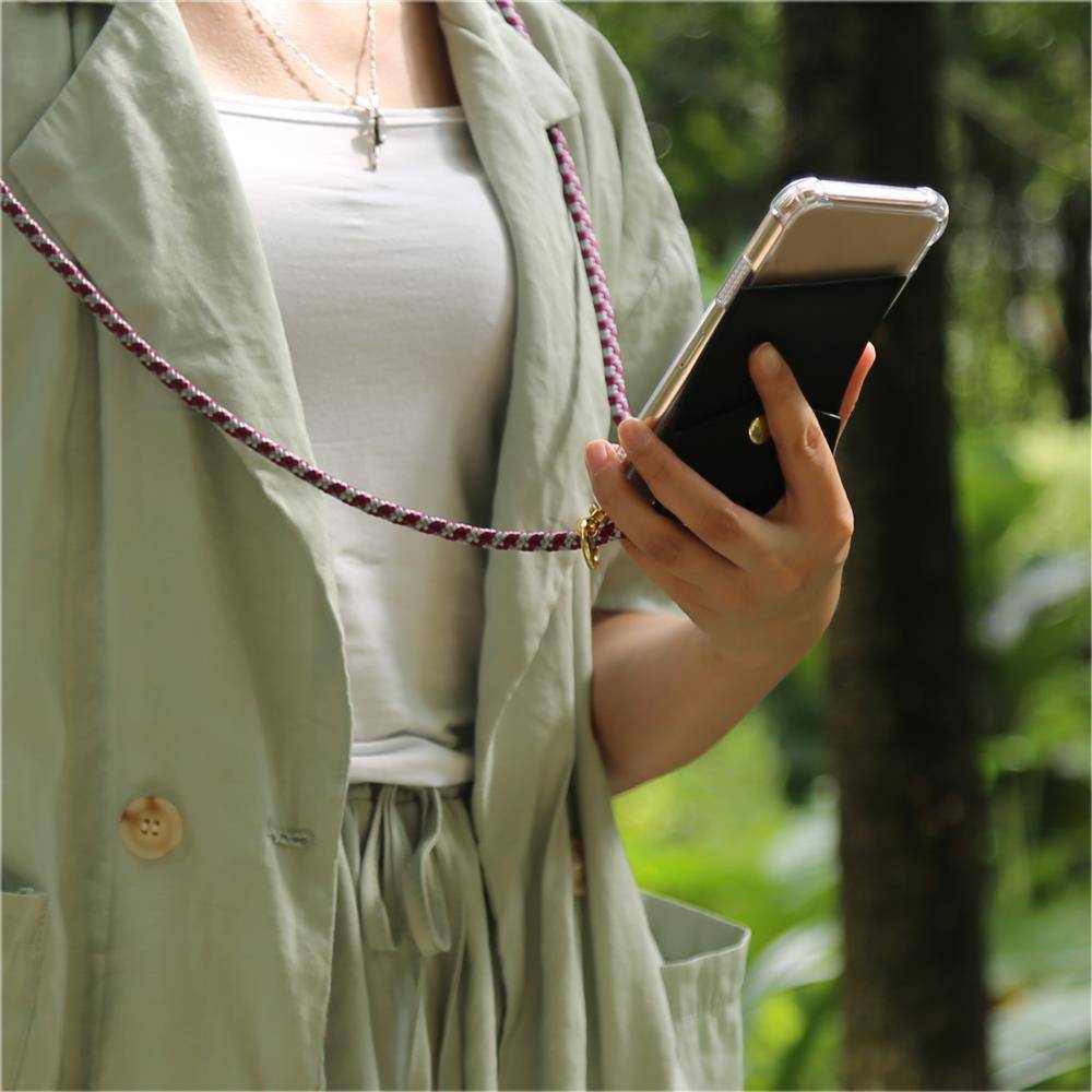 Cadorabo Hülle für HTC OCEAN / U11 Schutzhülle in Rot Handy Kette Silikon Kordel abnehmbares Etui