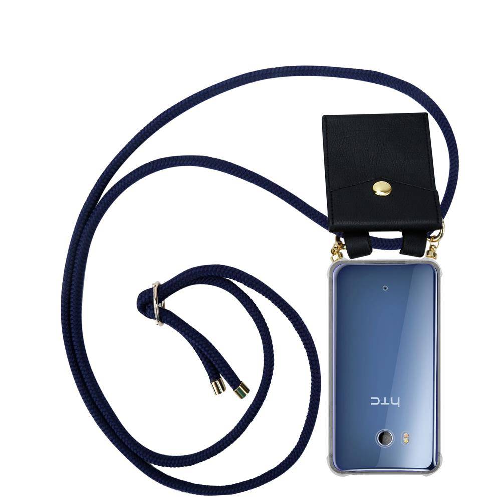 Cadorabo Hülle für HTC OCEAN / U11 Schutzhülle in Blau Handy Kette Silikon Kordel abnehmbares Etui