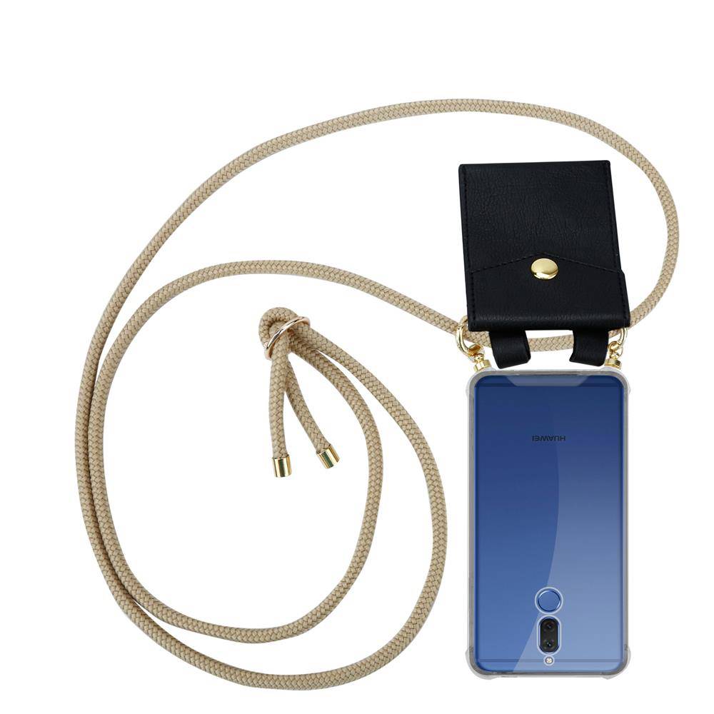 Cadorabo Hülle für Huawei MATE 10 LITE Schutzhülle in Braun Handy Kette Silikon Kordel abnehmbares Etui