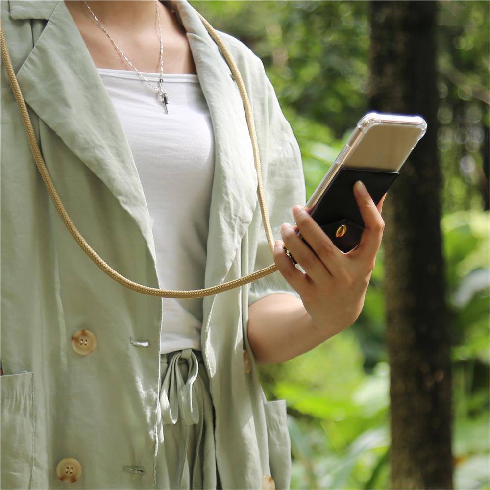 Cadorabo Hülle für Huawei MATE 10 LITE Schutzhülle in Braun Handy Kette Silikon Kordel abnehmbares Etui