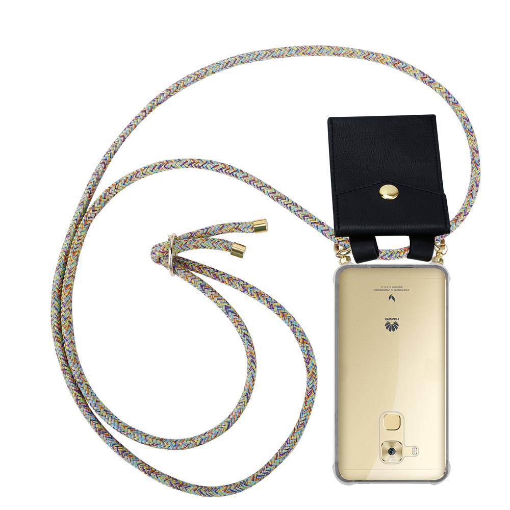 Cadorabo Hülle für Huawei NOVA PLUS Schutzhülle in Gelb Handy Kette Silikon Kordel abnehmbares Etui