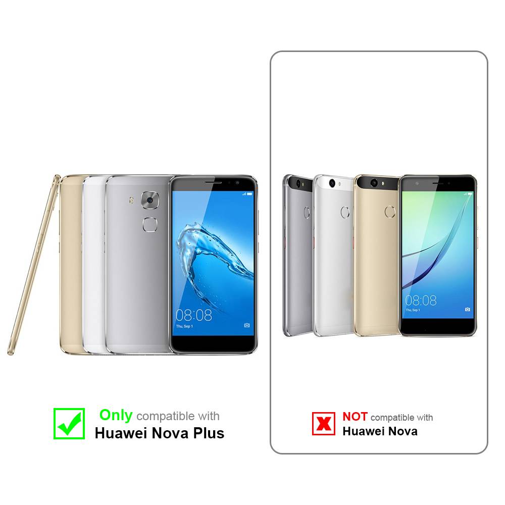Cadorabo Hülle für Huawei NOVA PLUS Schutzhülle in Gelb Handy Kette Silikon Kordel abnehmbares Etui