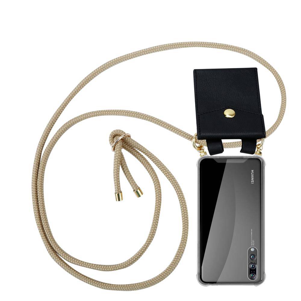 Cadorabo Hülle für Huawei P20 PRO / P20 PLUS Schutzhülle in Braun Handy Kette Silikon Kordel abnehmbares Etui