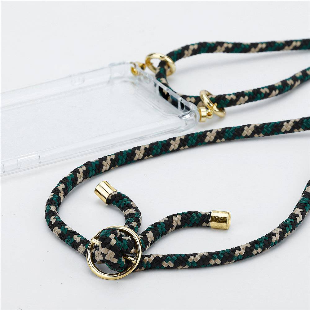 Cadorabo Hülle für LG Q9 Schutzhülle in Braun Handy Kette Silikon Kordel abnehmbares Etui