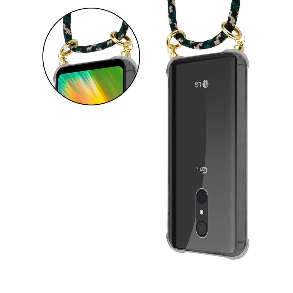 Cadorabo Hülle für LG Q9 Schutzhülle in Braun Handy Kette Silikon Kordel abnehmbares Etui