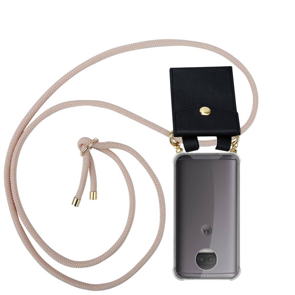 Cadorabo Hülle für Motorola MOTO G5S PLUS Schutzhülle in Rosa Handy Kette Silikon Kordel abnehmbares Etui