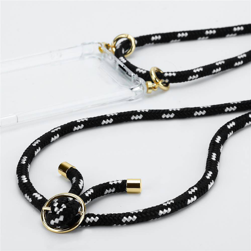 Cadorabo Hülle für Nokia 2.2 Schutzhülle in Schwarz Handy Kette Silikon Kordel abnehmbares Etui