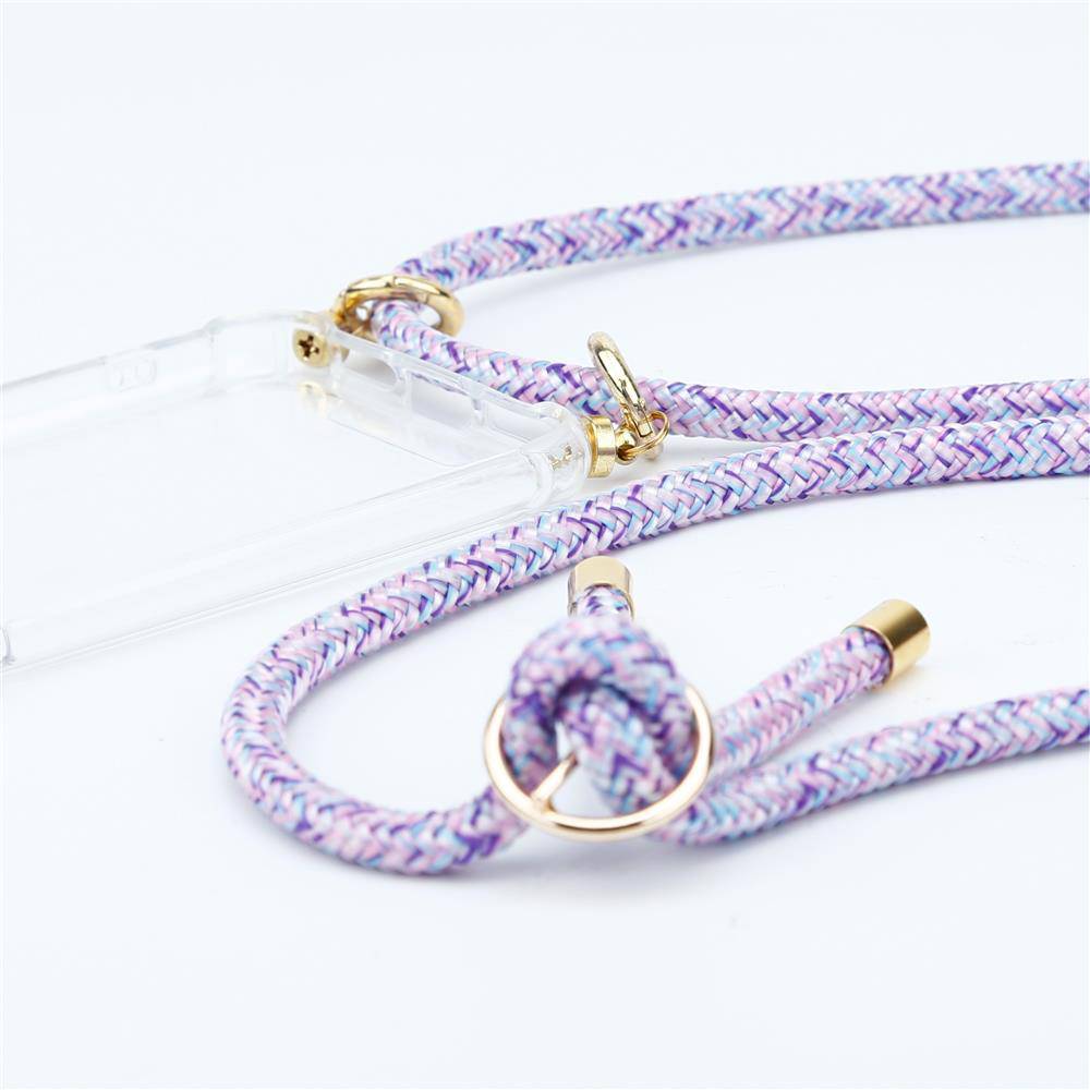 Cadorabo Hülle für Nokia 2.2 Schutzhülle in Lila Handy Kette Silikon Kordel abnehmbares Etui