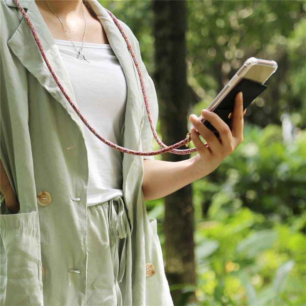 Cadorabo Hülle für Nokia 2.2 Schutzhülle in Rot Handy Kette Silikon Kordel abnehmbares Etui