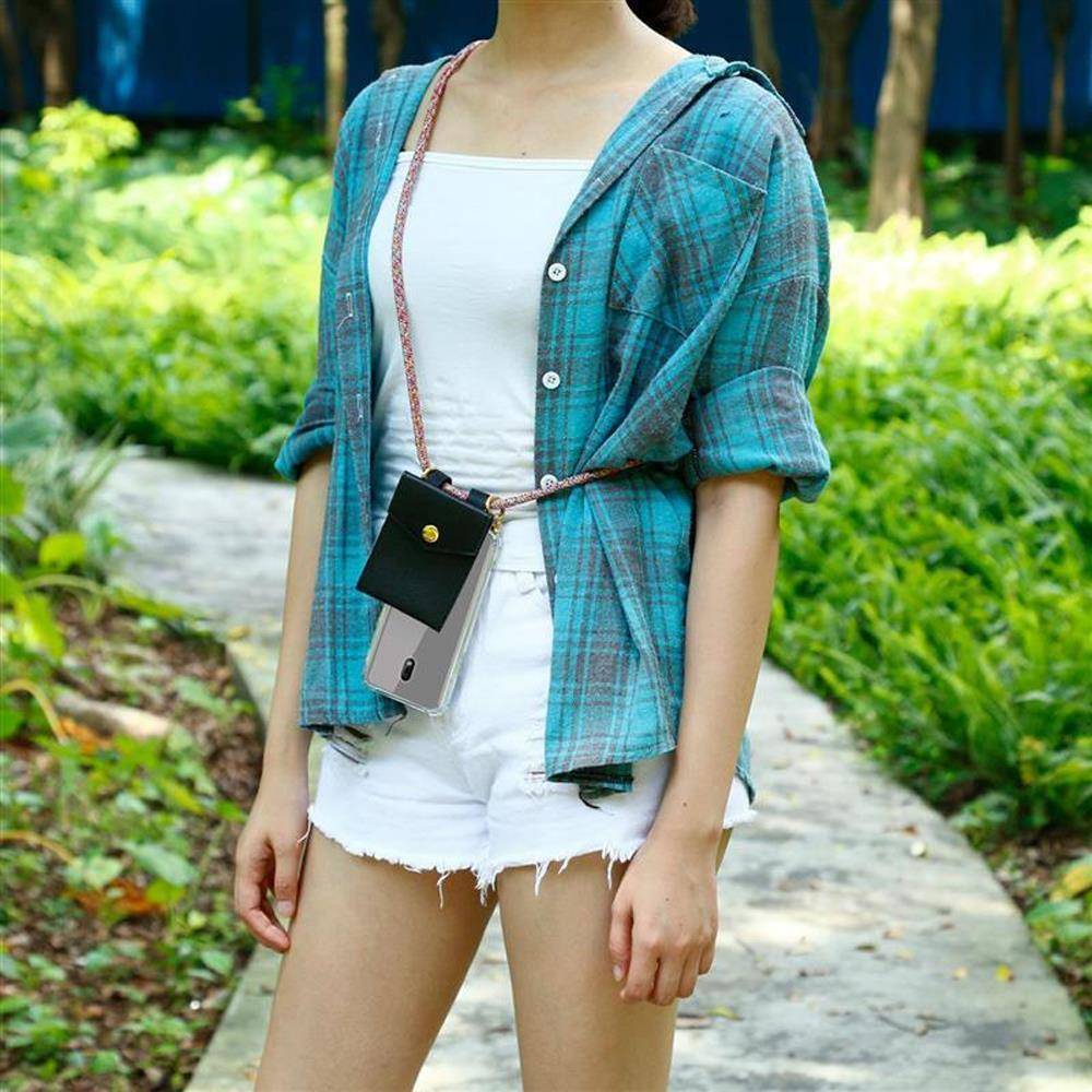 Cadorabo Hülle für Nokia 2.2 Schutzhülle in Rot Handy Kette Silikon Kordel abnehmbares Etui