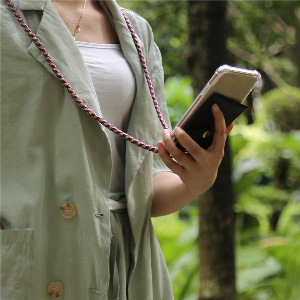 Cadorabo Hülle für Nokia 2.2 Schutzhülle in Rot Handy Kette Silikon Kordel abnehmbares Etui