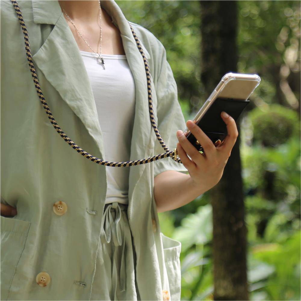 Cadorabo Hülle für Nokia 2.2 Schutzhülle in Blau Handy Kette Silikon Kordel abnehmbares Etui