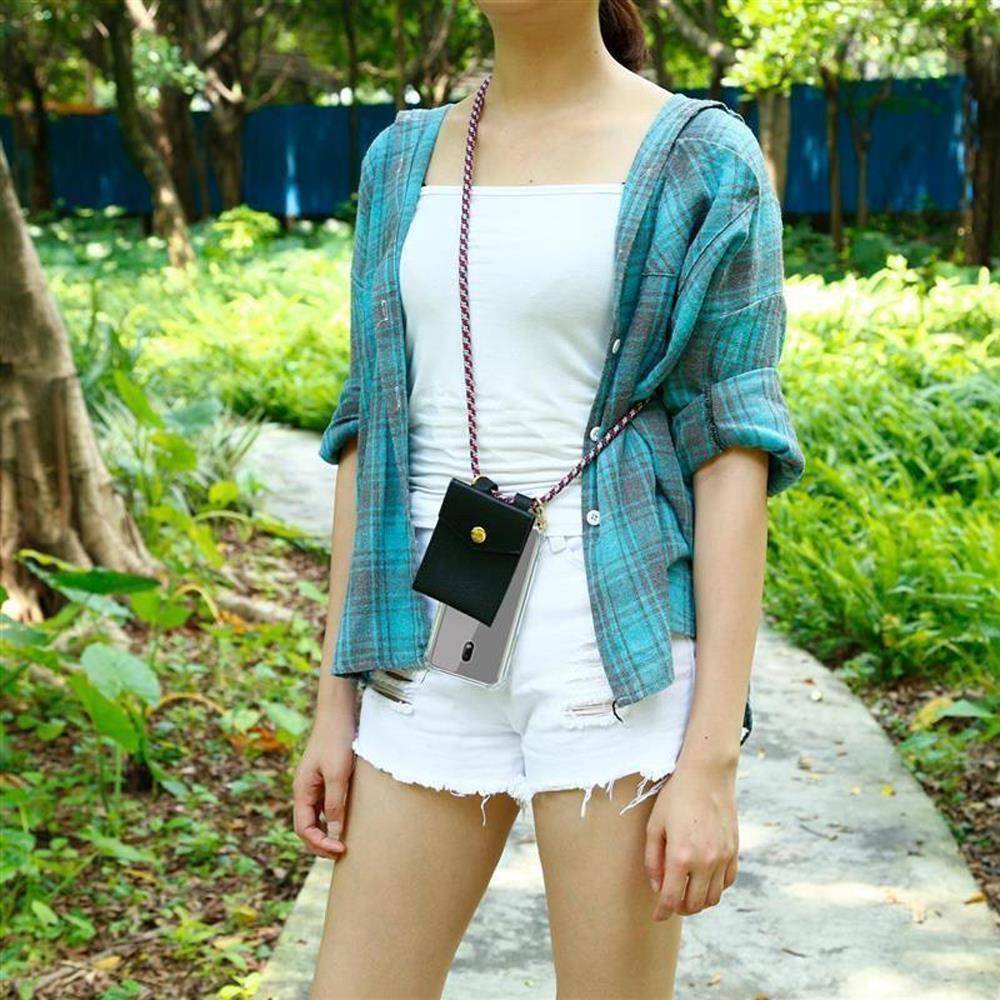 Cadorabo Hülle für Nokia 2.2 Schutzhülle in Rot Handy Kette Silikon Kordel abnehmbares Etui