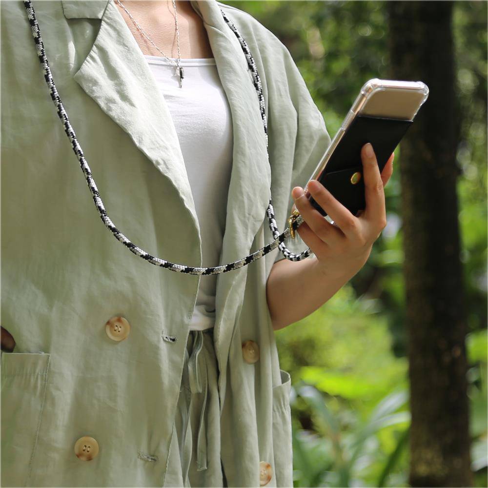 Cadorabo Hülle für Nokia 2.2 Schutzhülle in Grau Handy Kette Silikon Kordel abnehmbares Etui