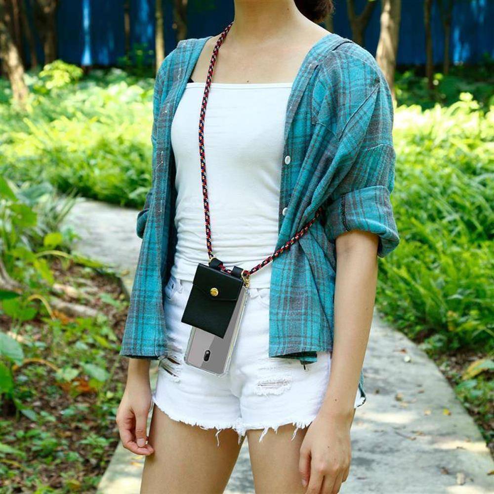 Cadorabo Hülle für Nokia 2.2 Schutzhülle in Blau Handy Kette Silikon Kordel abnehmbares Etui