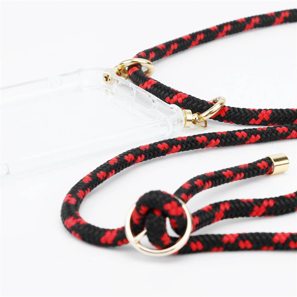 Cadorabo Hülle für Nokia 2.2 Schutzhülle in Schwarz Handy Kette Silikon Kordel abnehmbares Etui