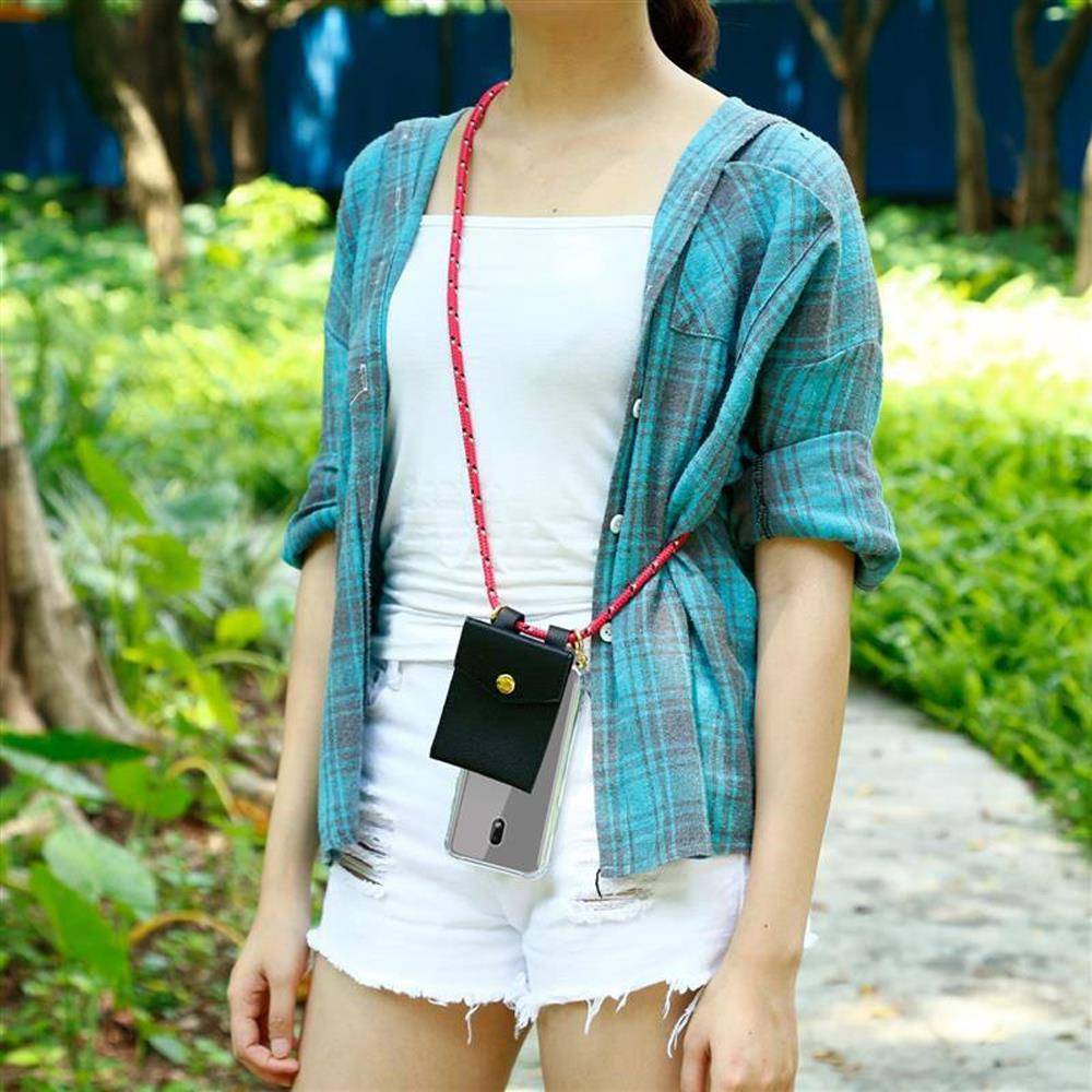 Cadorabo Hülle für Nokia 2.2 Schutzhülle in Pink Handy Kette Silikon Kordel abnehmbares Etui