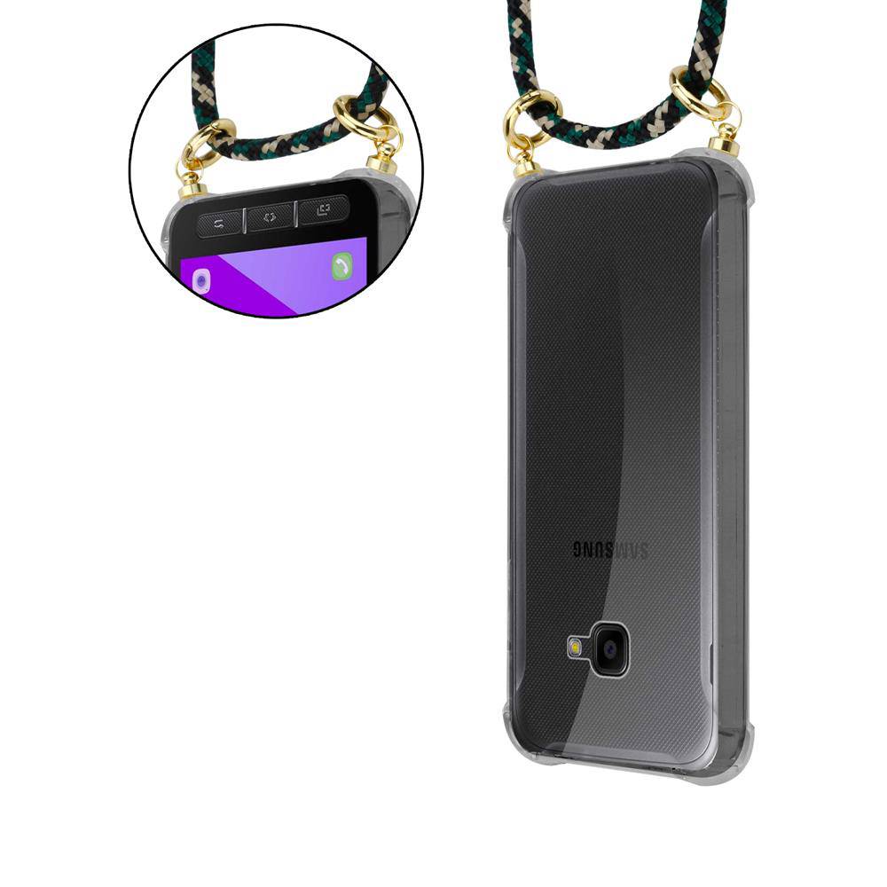 Cadorabo Hülle für Samsung Galaxy XCover 4 / XCover 4s Schutzhülle in Braun Handy Kette Silikon Kordel abnehmbares Etui