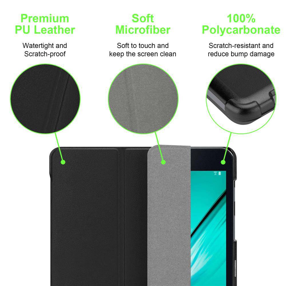 Cadorabo Schutzhülle für Samsung Galaxy Tab S2 (8 Zoll) Tablet Hülle in Schwarz Etui Case Cover Tasche Auto Wake up
