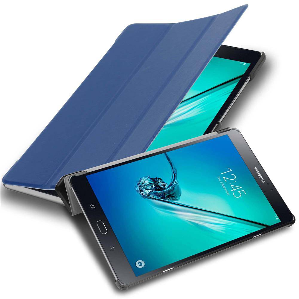 Cadorabo Schutzhülle für Samsung Galaxy Tab S2 (8 Zoll) Tablet Hülle in Blau Etui Case Cover Tasche Auto Wake up