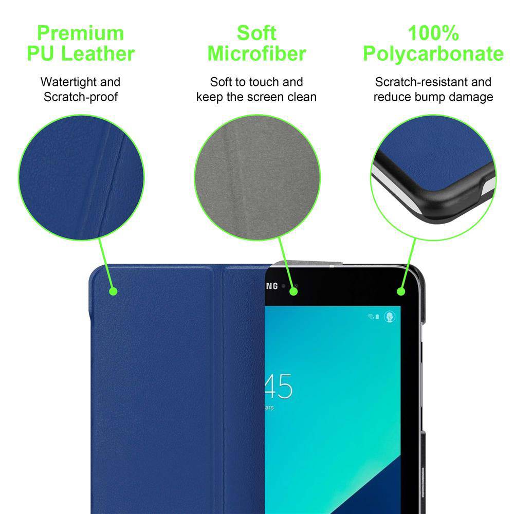 Cadorabo Schutzhülle für Samsung Galaxy Tab S3 (9.7 Zoll) Tablet Hülle in Blau Etui Case Cover Tasche Auto Wake up